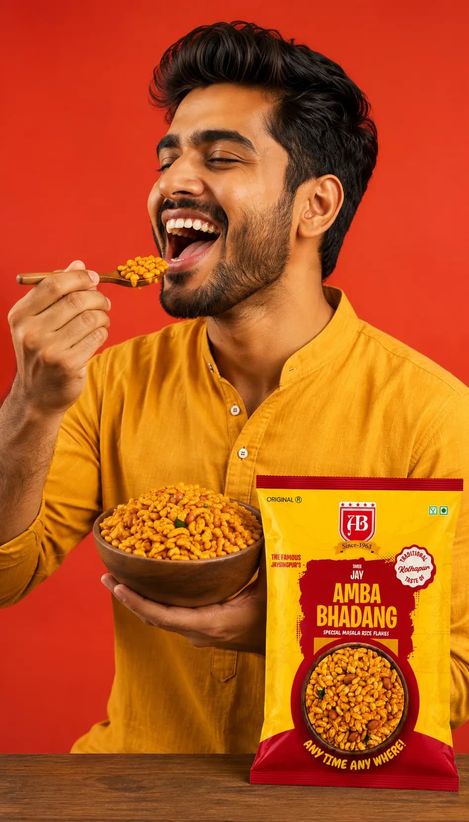 @jayambabhadang post, enjoying a bowl of Amba Bhadang