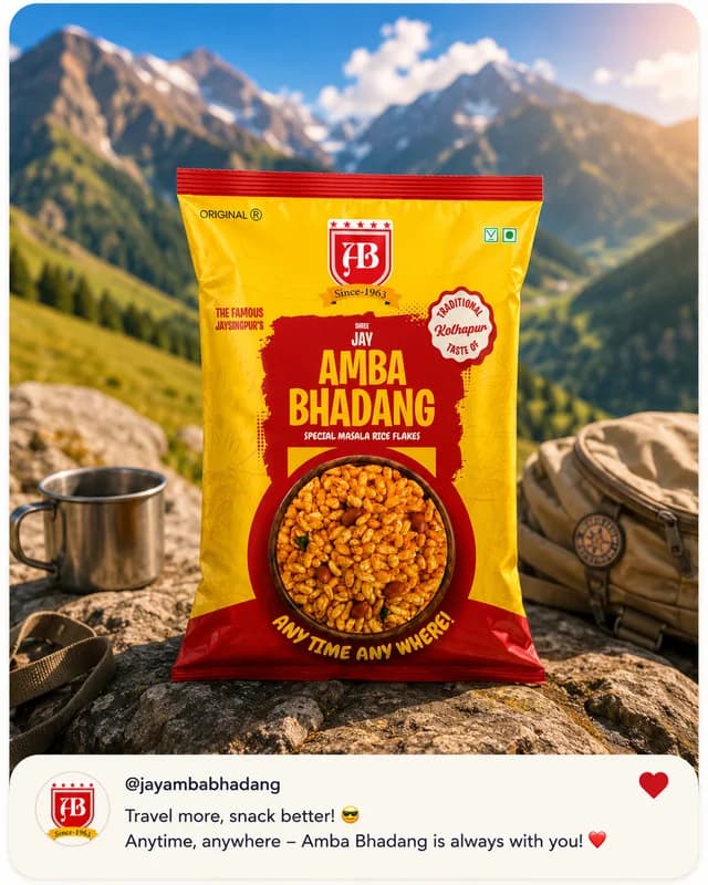 @jayambabhadang post, “Travel more, snack better. Anytime, anywhere.”
