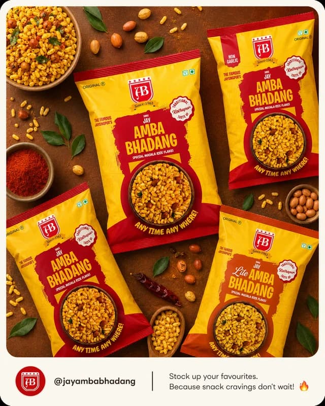 @jayambabhadang post, “Stock up your favourites. Snack cravings don’t wait.”