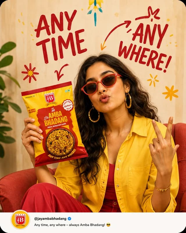 @jayambabhadang post, “Any time, any where, always Amba Bhadang.”